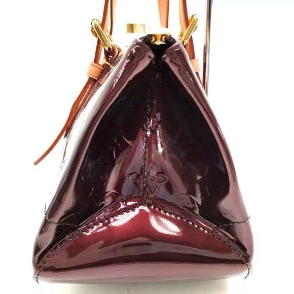 Louis Vuitton Burgundy and Tan Handbag - Picture 3 of 11